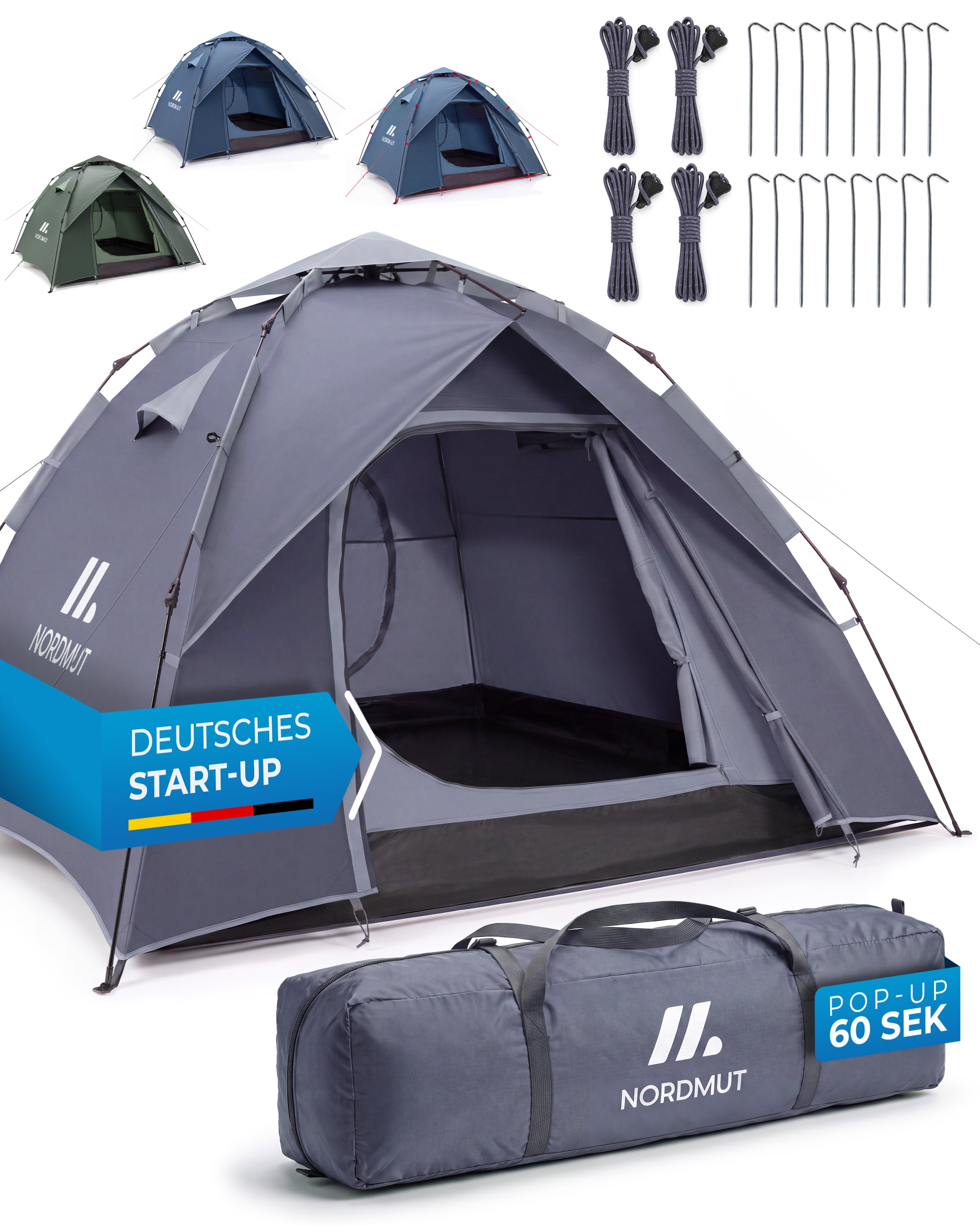 Nordmut Tikaa Wurfzelt tenda pop-up blu