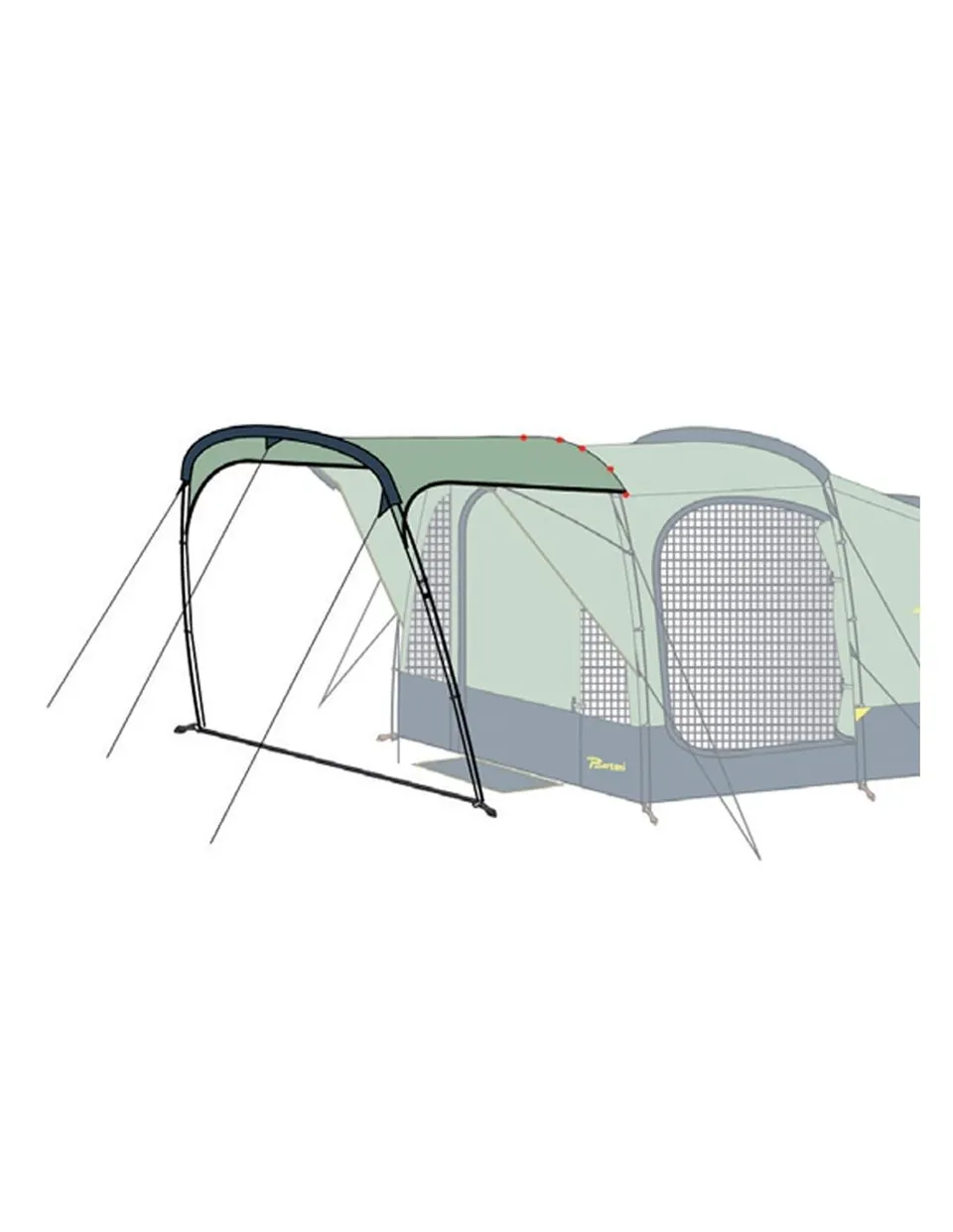 Bertoni Globo 4 VIP Black veranda tenda 3000 mm 2,5 kg