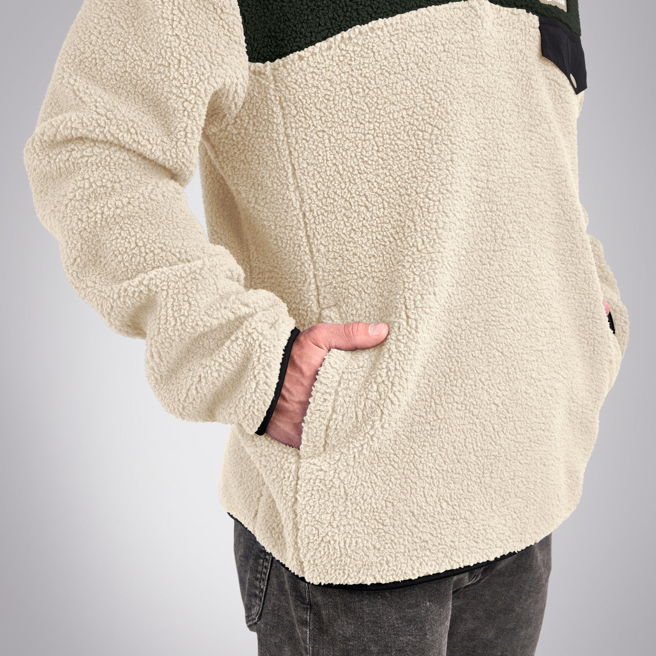Sierra Designs Hale Snap Pullover pile nero L caldo