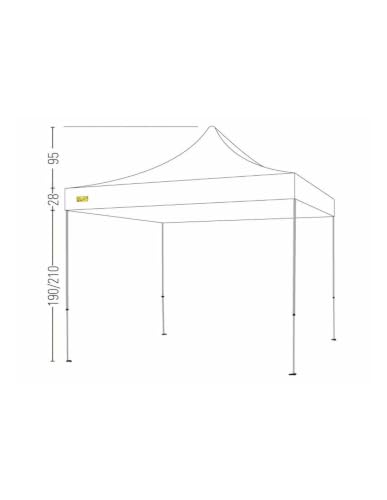 Bertoni Expo gazebo automatico 3x3 impermeabile acciaio