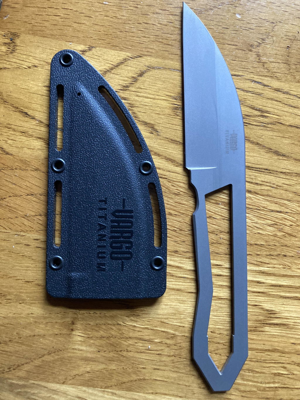 Vargo KaTi WC-1 coltello titanio lama fissa trekking