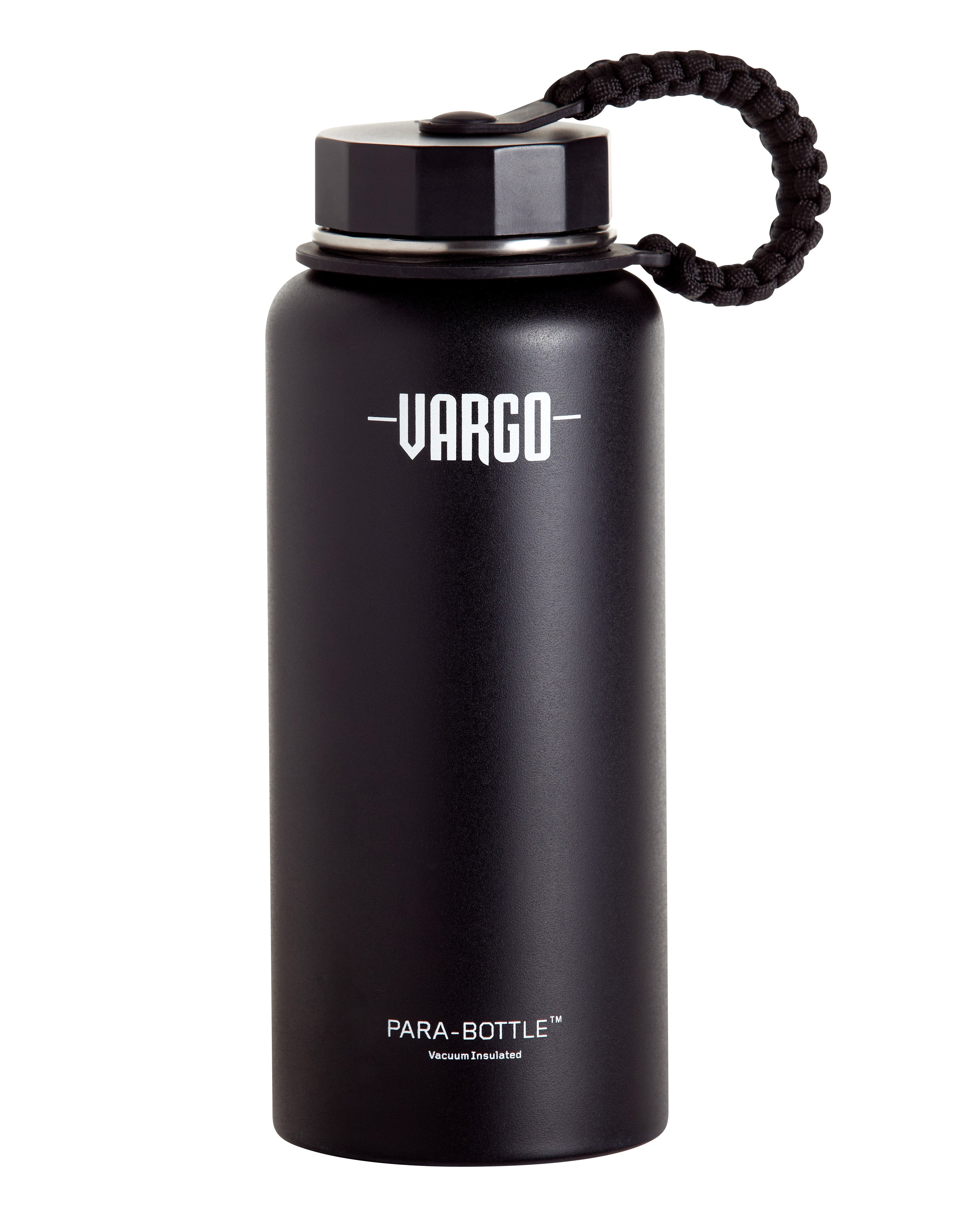 Vargo Para-Bottle Borraccia Termica Acciaio Nero Paracord