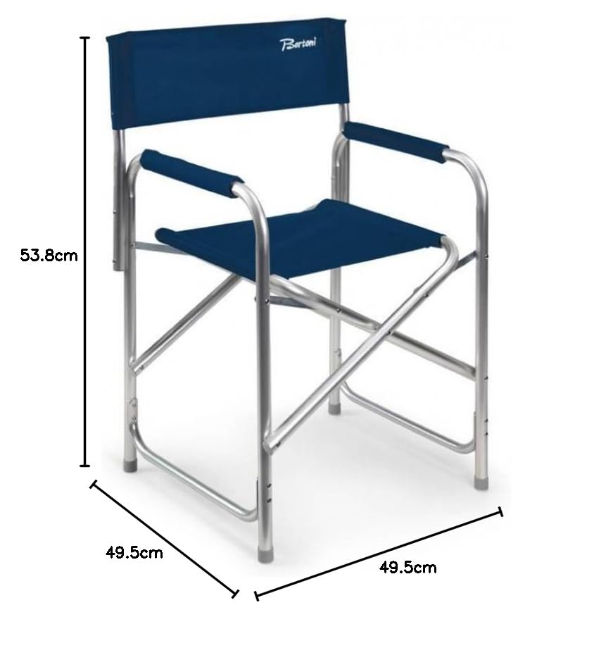 Bertoni Meeting sedia regista alluminio blu 54x50x84