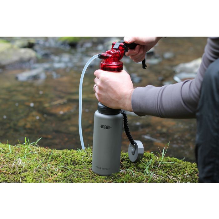 Vargo Titanium Para-Bottle Borraccia Titanio con Paracord