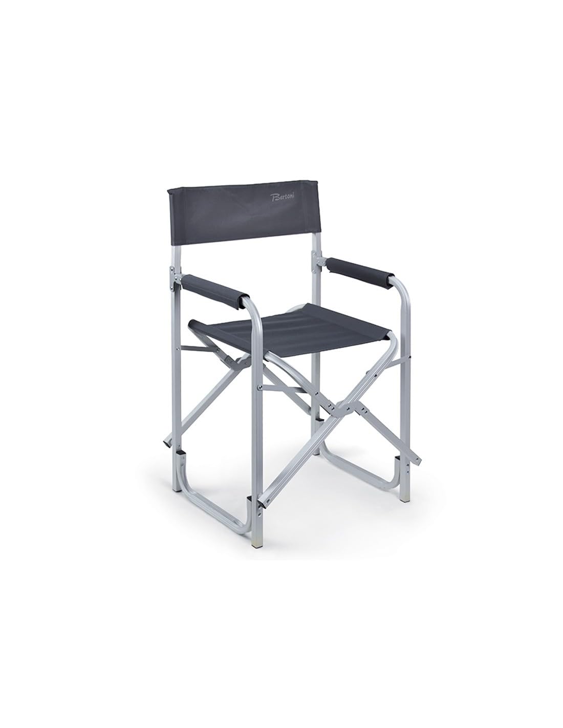 Bertoni Quadra Sedia regista alluminio grigio scuro