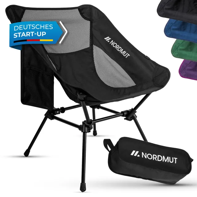 Nordmut Allakas sedia campeggio ultraleggera nero 1 pezzo