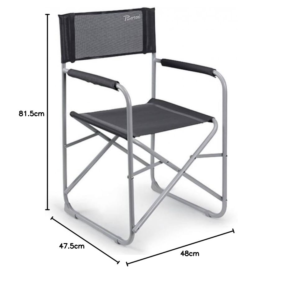 Bertoni Club HEN038 sedia regista grigia 48x48x82 cm