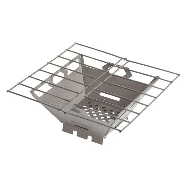 Vargo Fire Box Grill griglia pieghevole acciaio inox