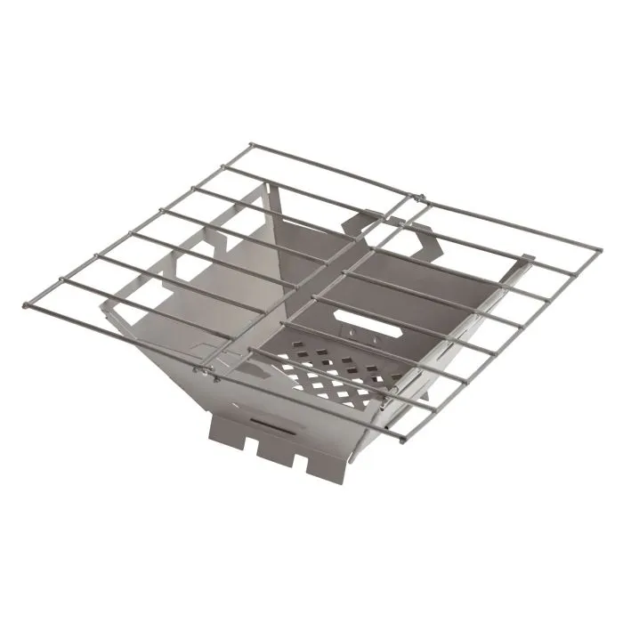 Vargo Fire Box Grill griglia pieghevole acciaio inox