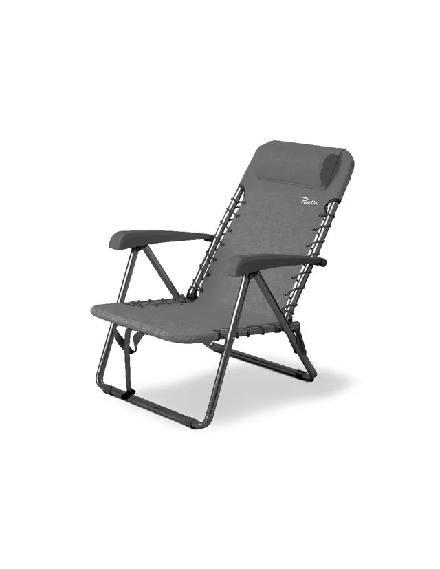 Bertoni Sol Dark Grey spiaggina reclinabile textilene
