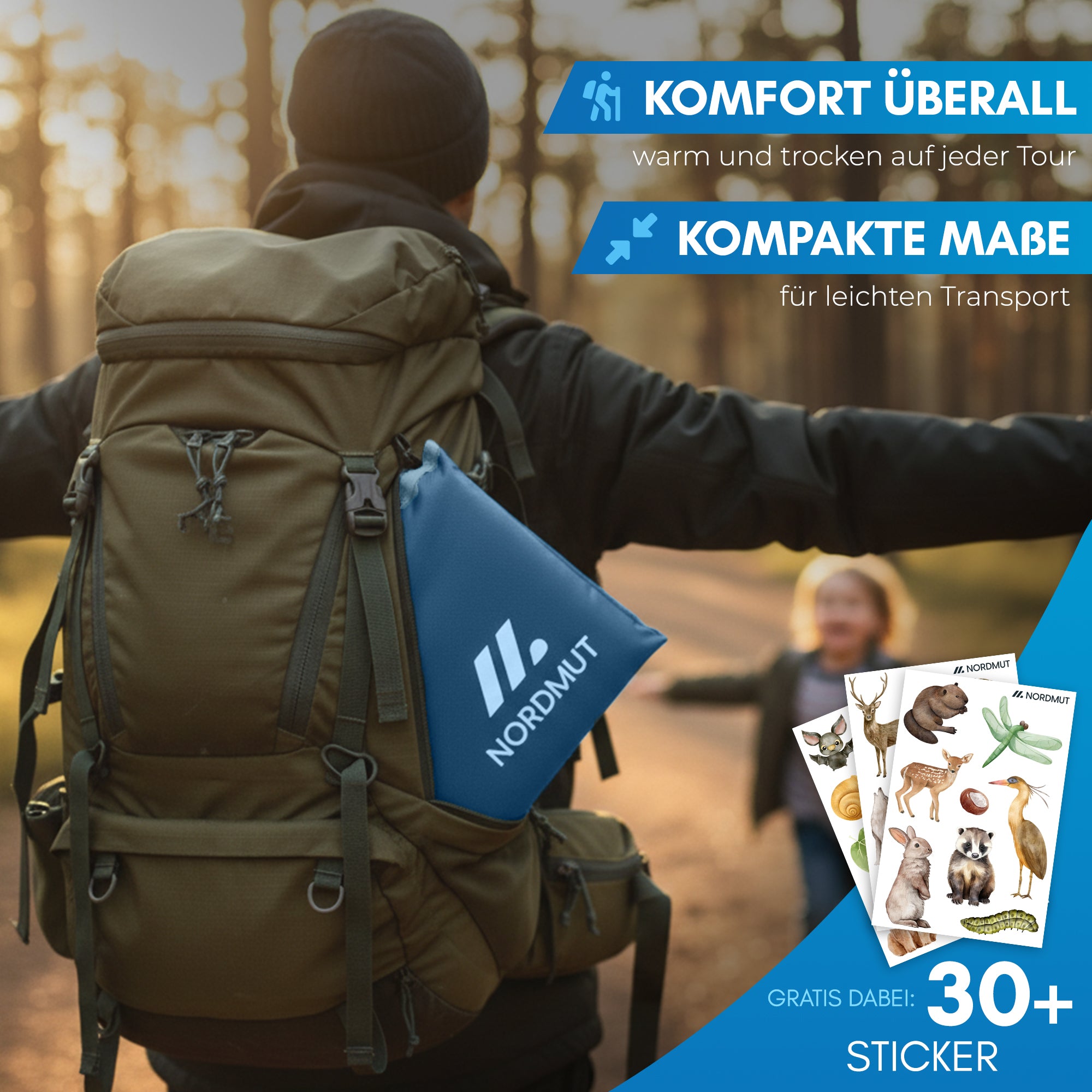 Nordmut Ylläs cuscino termico bambini blu 1 pezzo