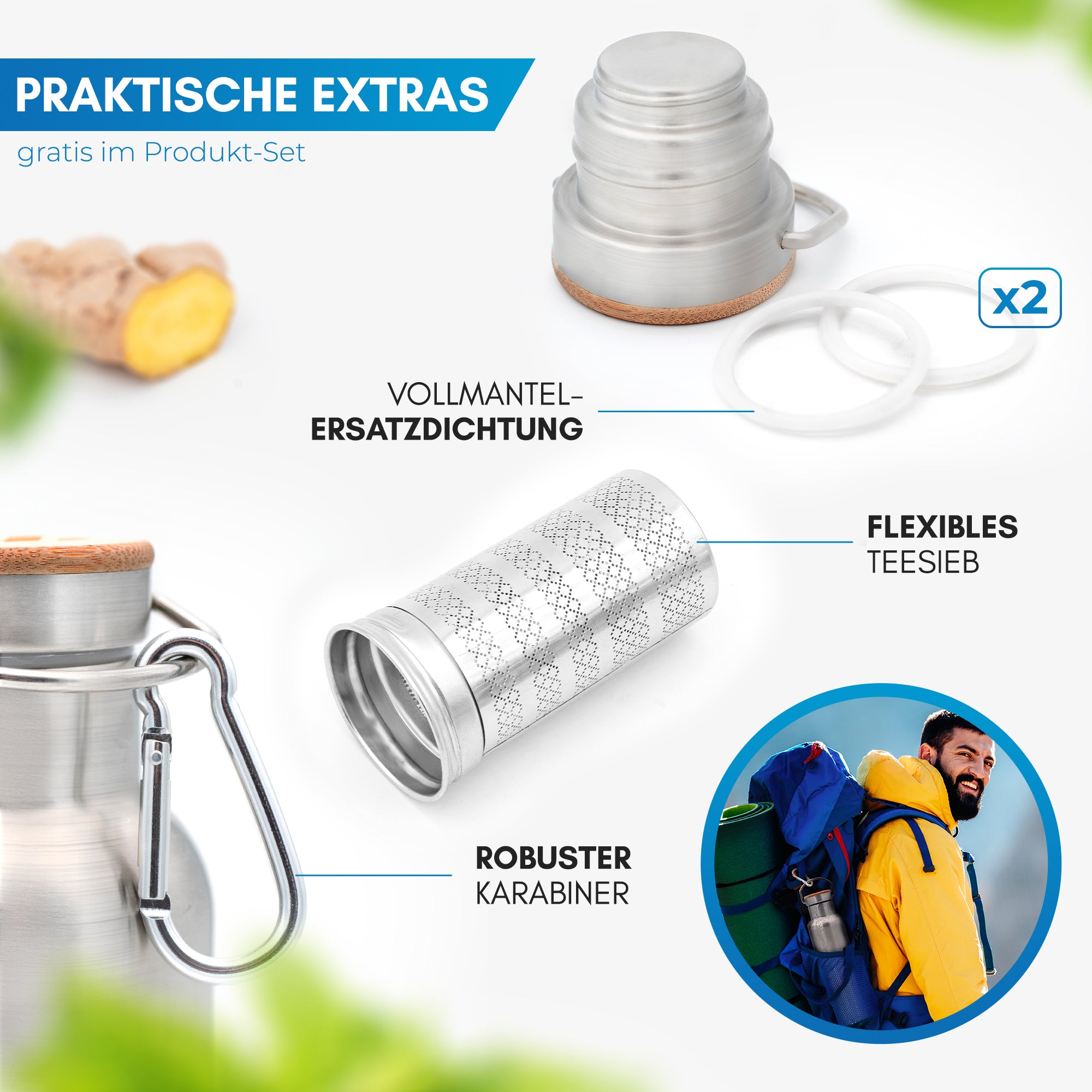 Nordmut Viipus Borraccia Termica Acciaio 750 ml trekking
