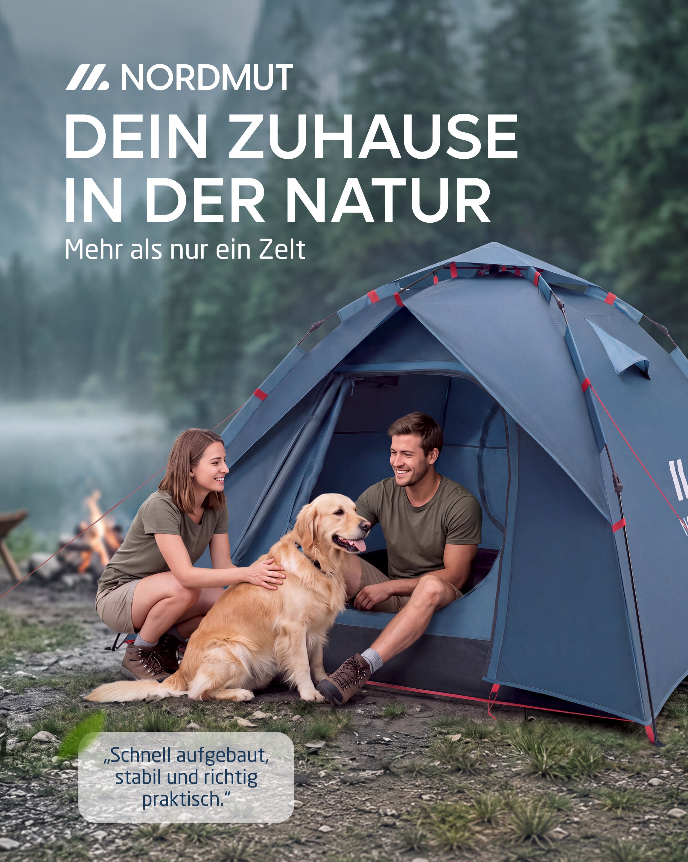 Nordmut Tikaa Wurfzelt tenda pop-up blu