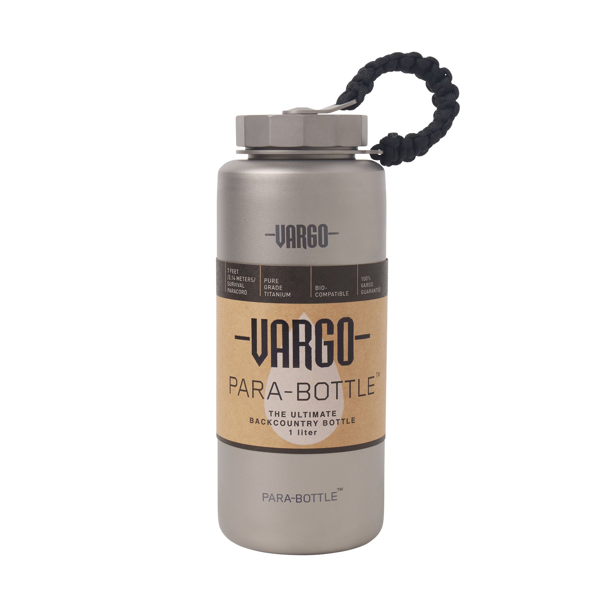 Vargo Titanium Para-Bottle Borraccia Titanio con Paracord