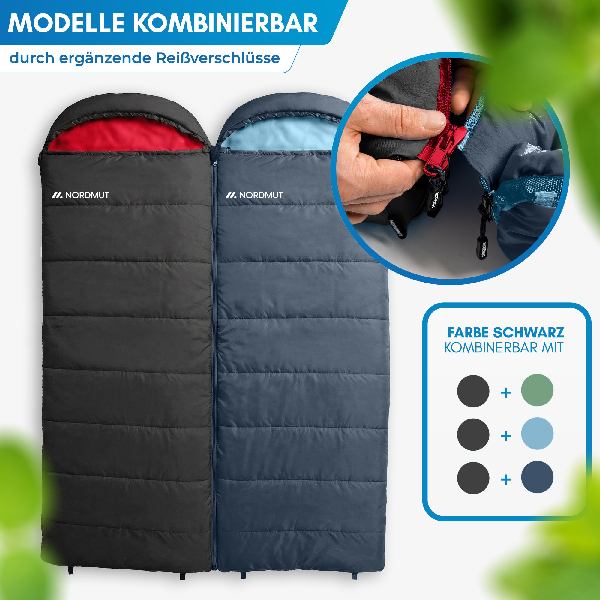 Nordmut Pihtso Sacco a Pelo Rettangolare Nero Coperta