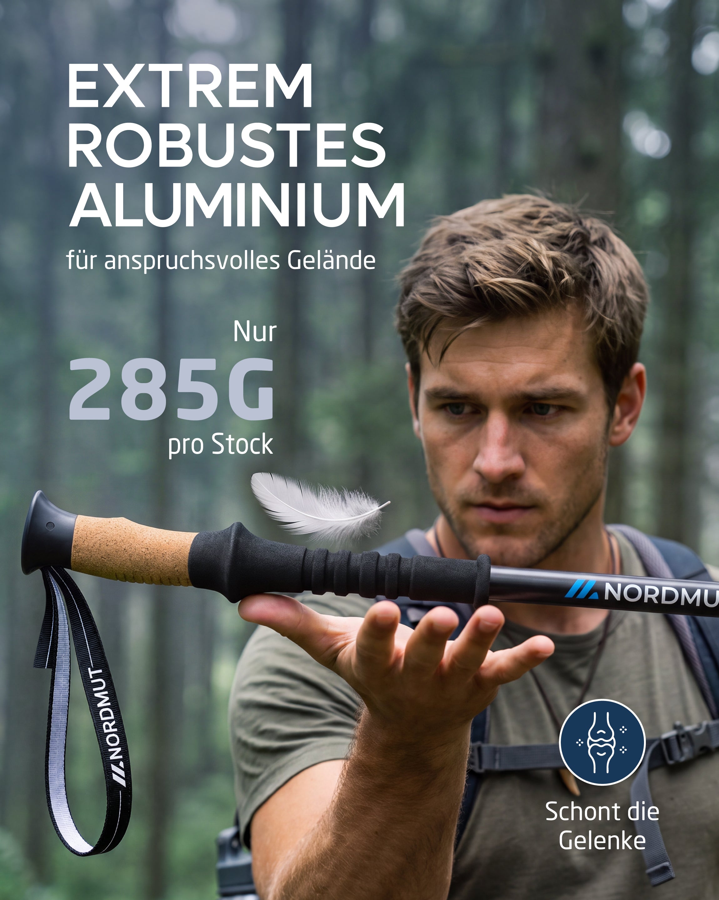 Nordmut Kyrjka bastoncini trekking carbonio