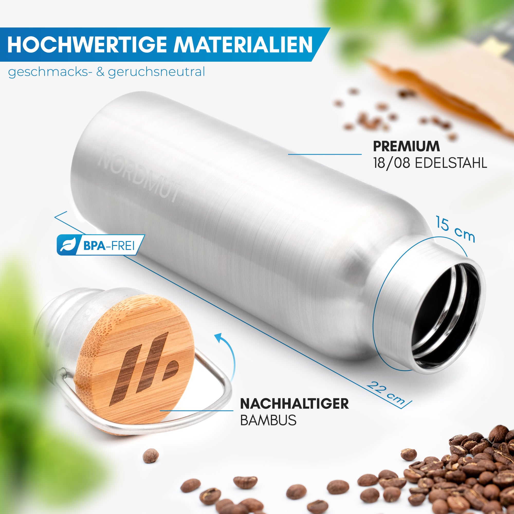 Nordmut Viipus Borraccia Termica Acciaio 750 ml trekking