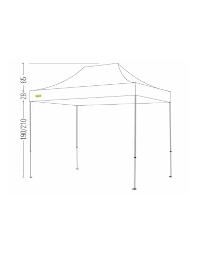 Bertoni Velox 2x3 Gazebo Pieghevole Impermeabile Alluminio