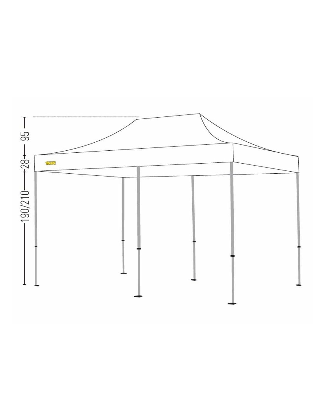 Bertoni Expo 3x6 Gazebo automatico impermeabile acciaio