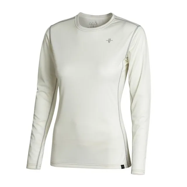 Vargo Epidote Maglia Donna Manica Lunga Bianca Slim Fit