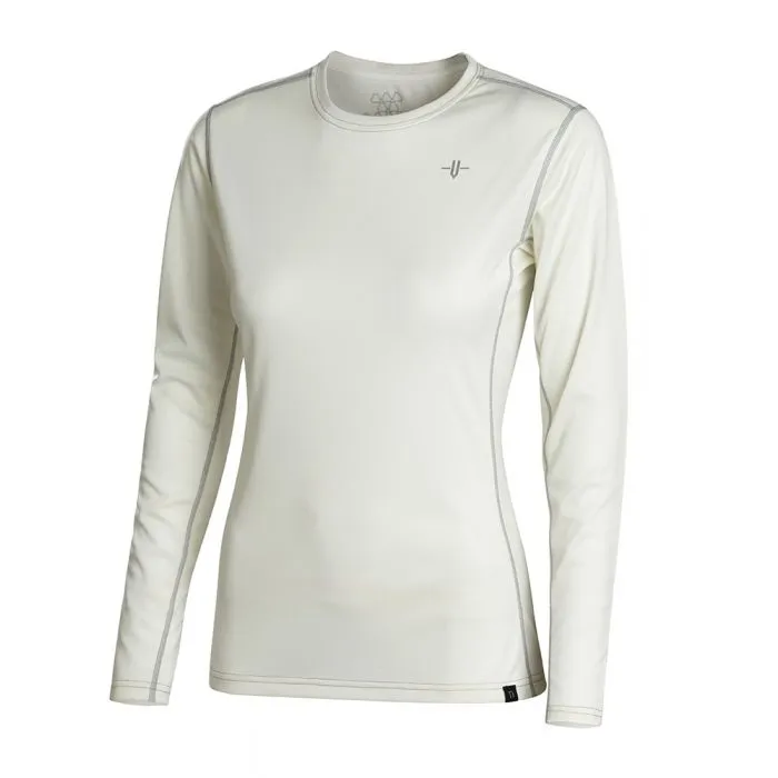 Vargo Epidote Maglia Donna Manica Lunga Bianca Slim Fit