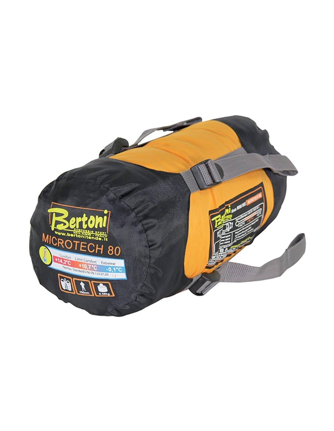 Bertoni Microtech 80 sacco a pelo leggero 180x80 cm 0,64 kg