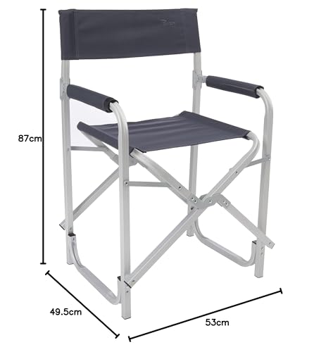 Bertoni Quadra Sedia regista alluminio grigio scuro