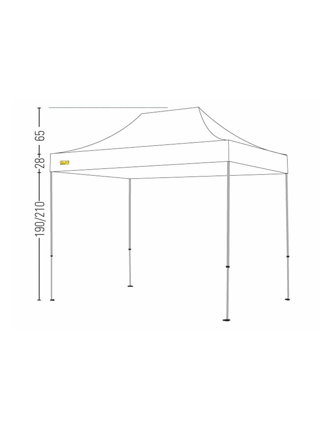 Bertoni Market 2x3 Plus gazebo automatico bianco acciaio