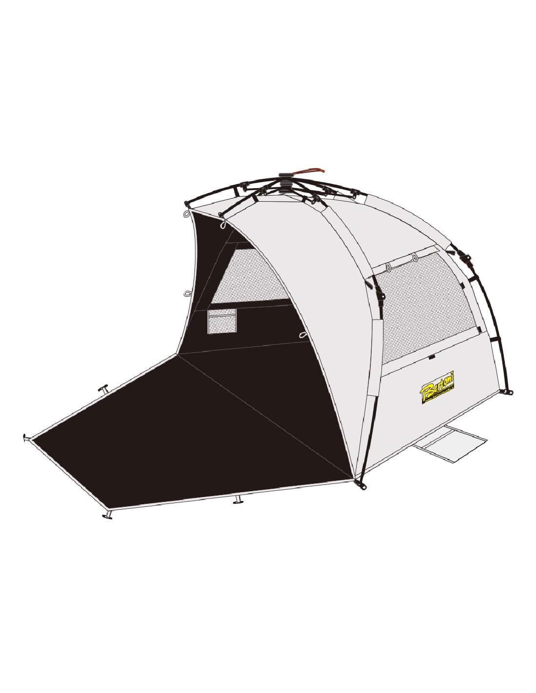 Bertoni Velobeach Black White tenda spiaggia UPF50+