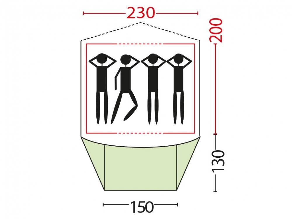 Bertoni Giglio 4 XL VIP tenda igloo 4 posti termoisolante