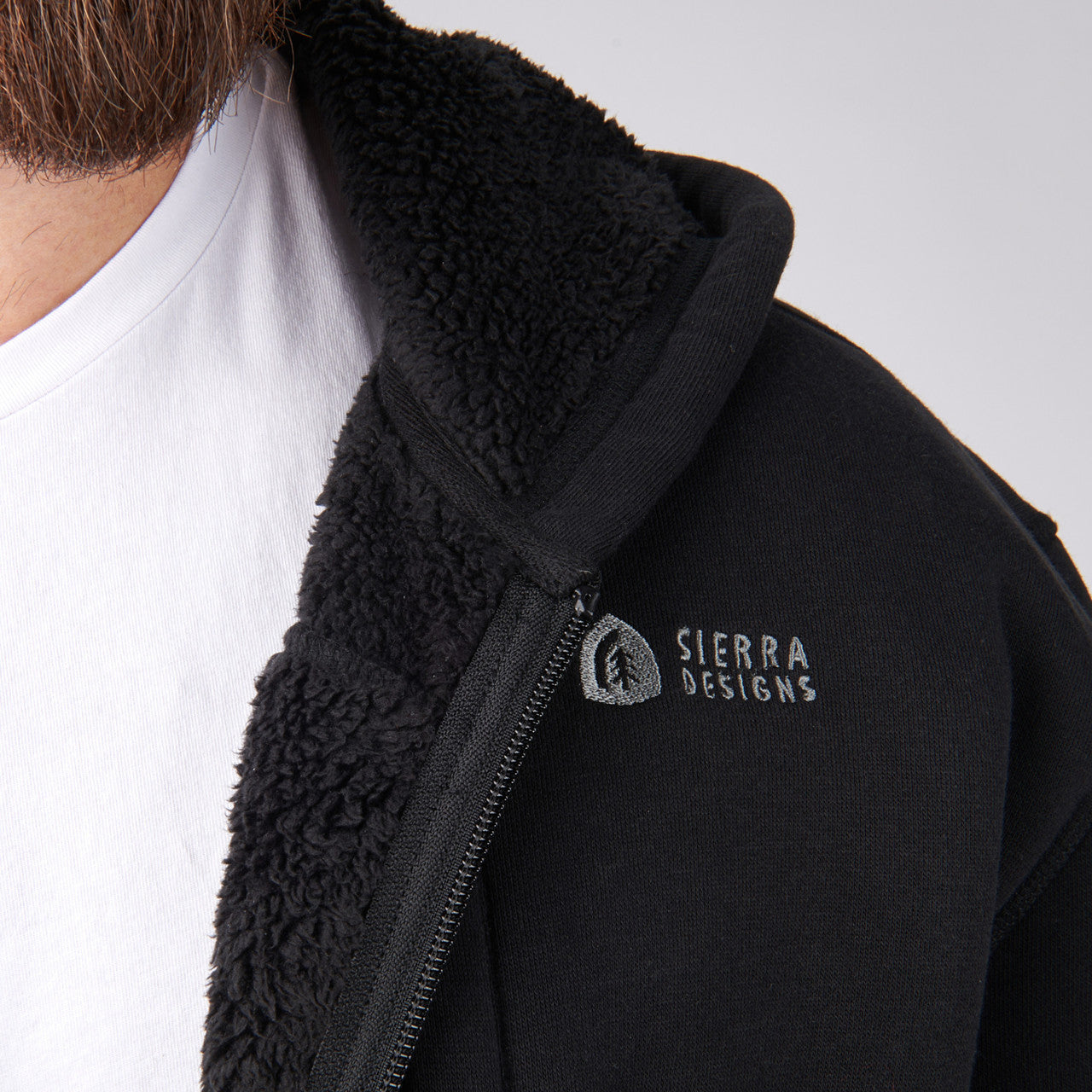Sierra Designs Angora Hoodie felpa pile uomo Nero M