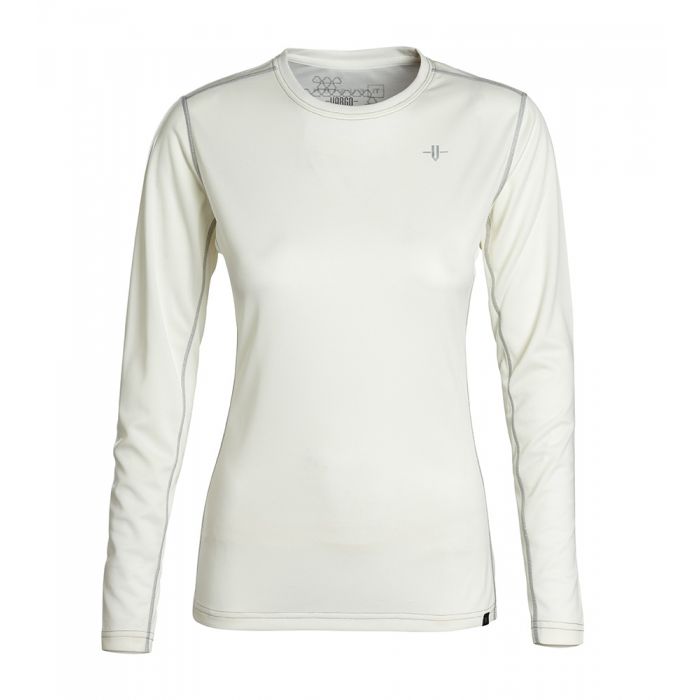 Vargo Epidote Maglia Donna Manica Lunga Bianca Slim Fit