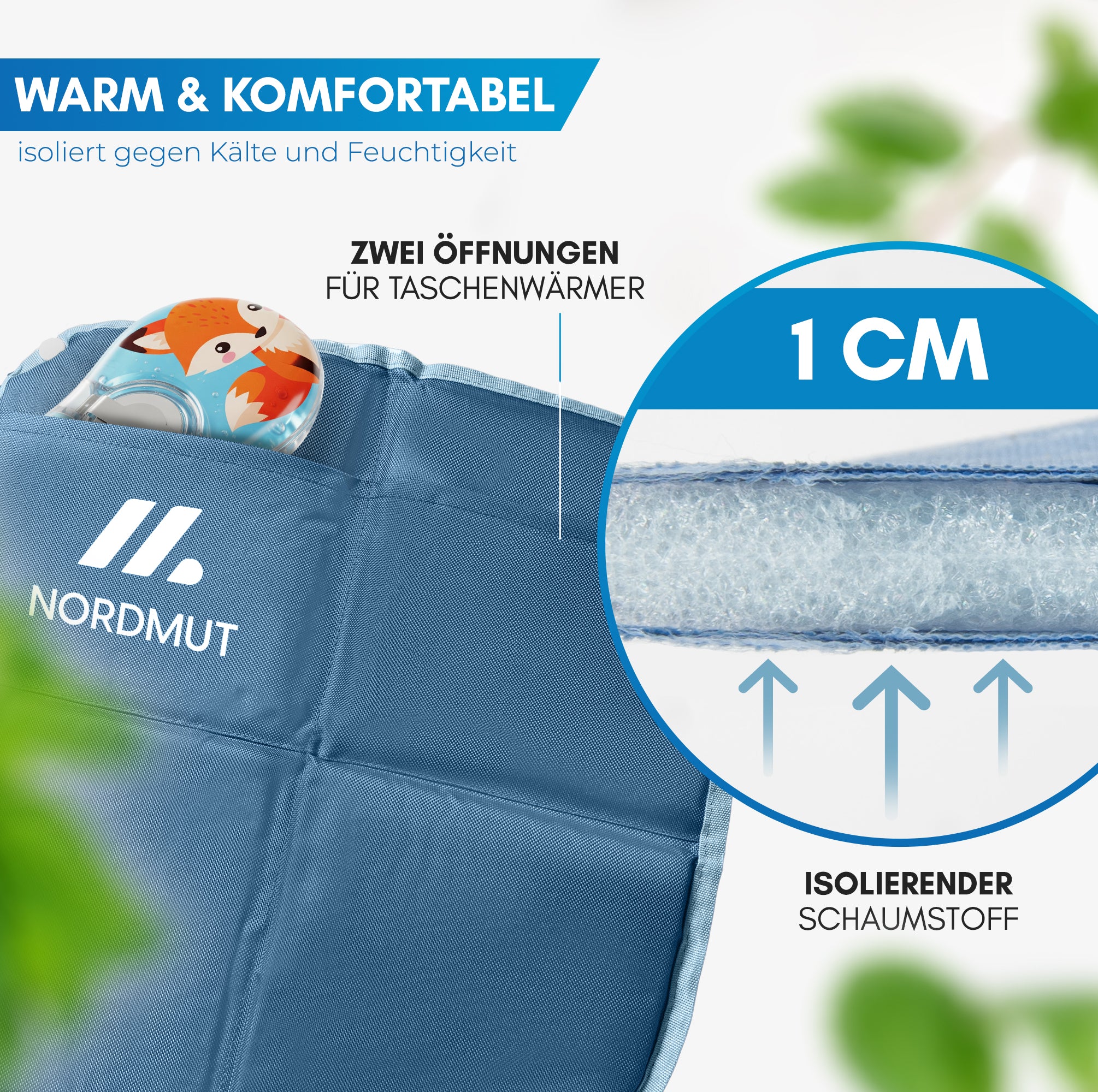 Nordmut Ylläs cuscino termico bambini blu 1 pezzo