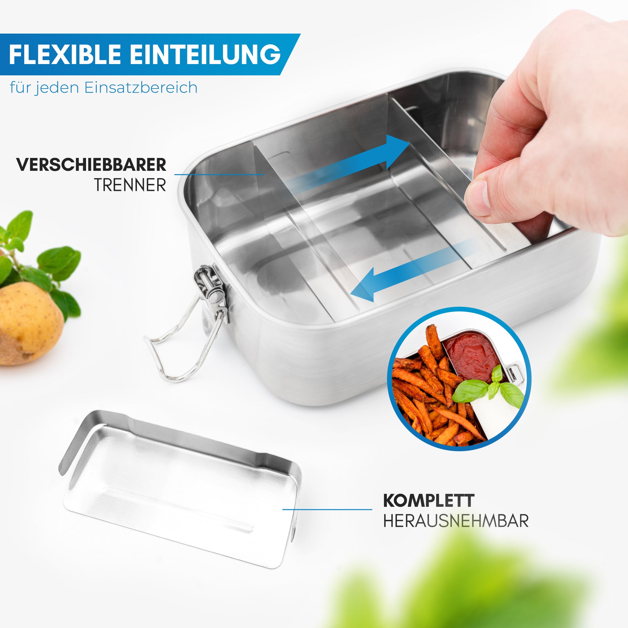 Nordmut Flekke Portapranzo Acciaio 800 ml Inox