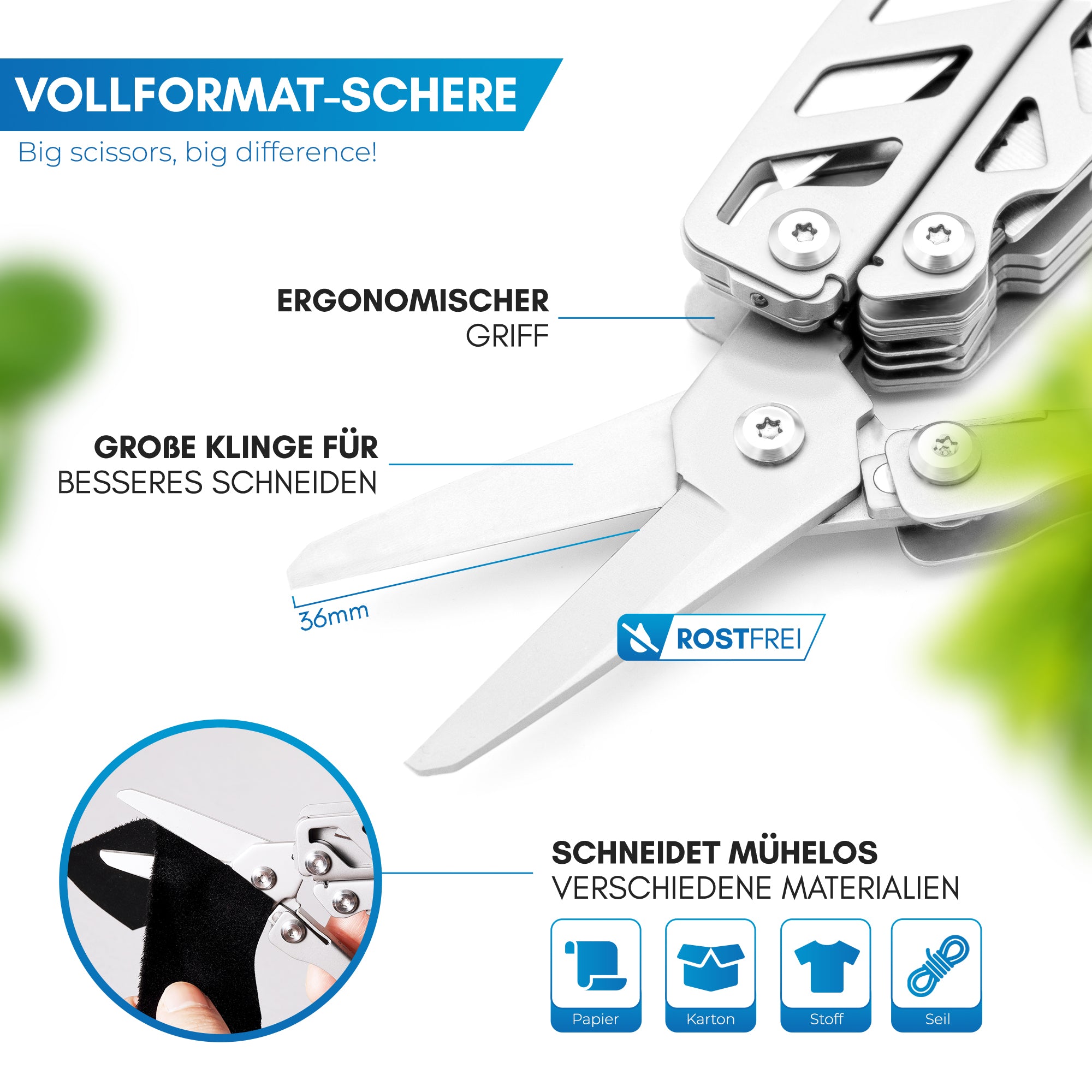 Nordmut Hallin Multitool Acciaio Campeggio Premium