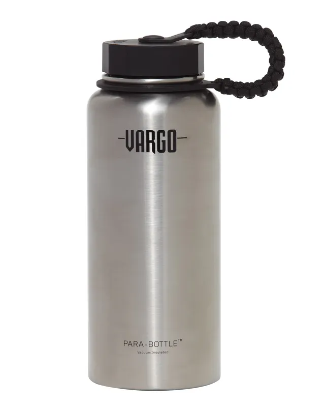 Vargo Para-Bottle Borraccia Termica Acciaio Nero Paracord