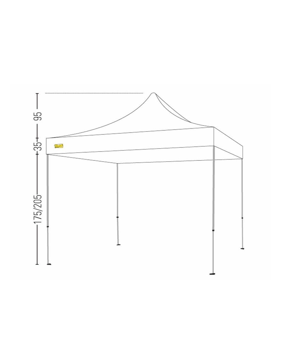 Bertoni Compact gazebo pieghevole 3x3 m impermeabile UV