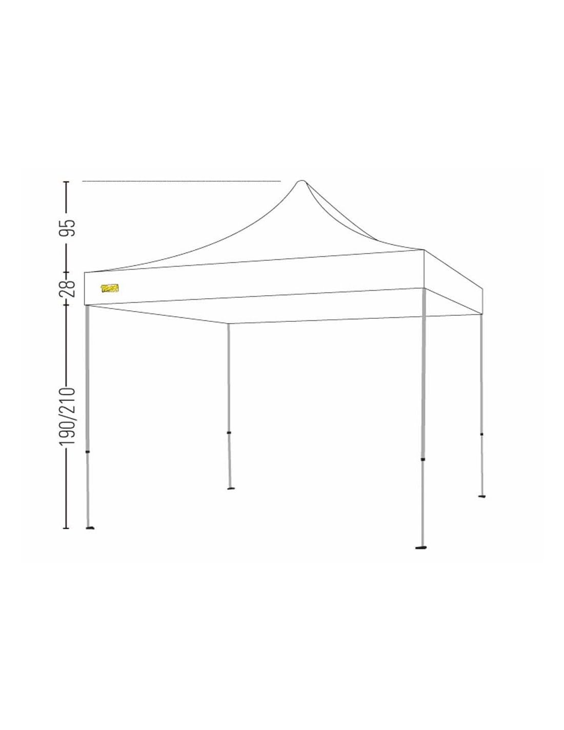 Bertoni Pro 3x3 Gazebo automatico impermeabile alluminio