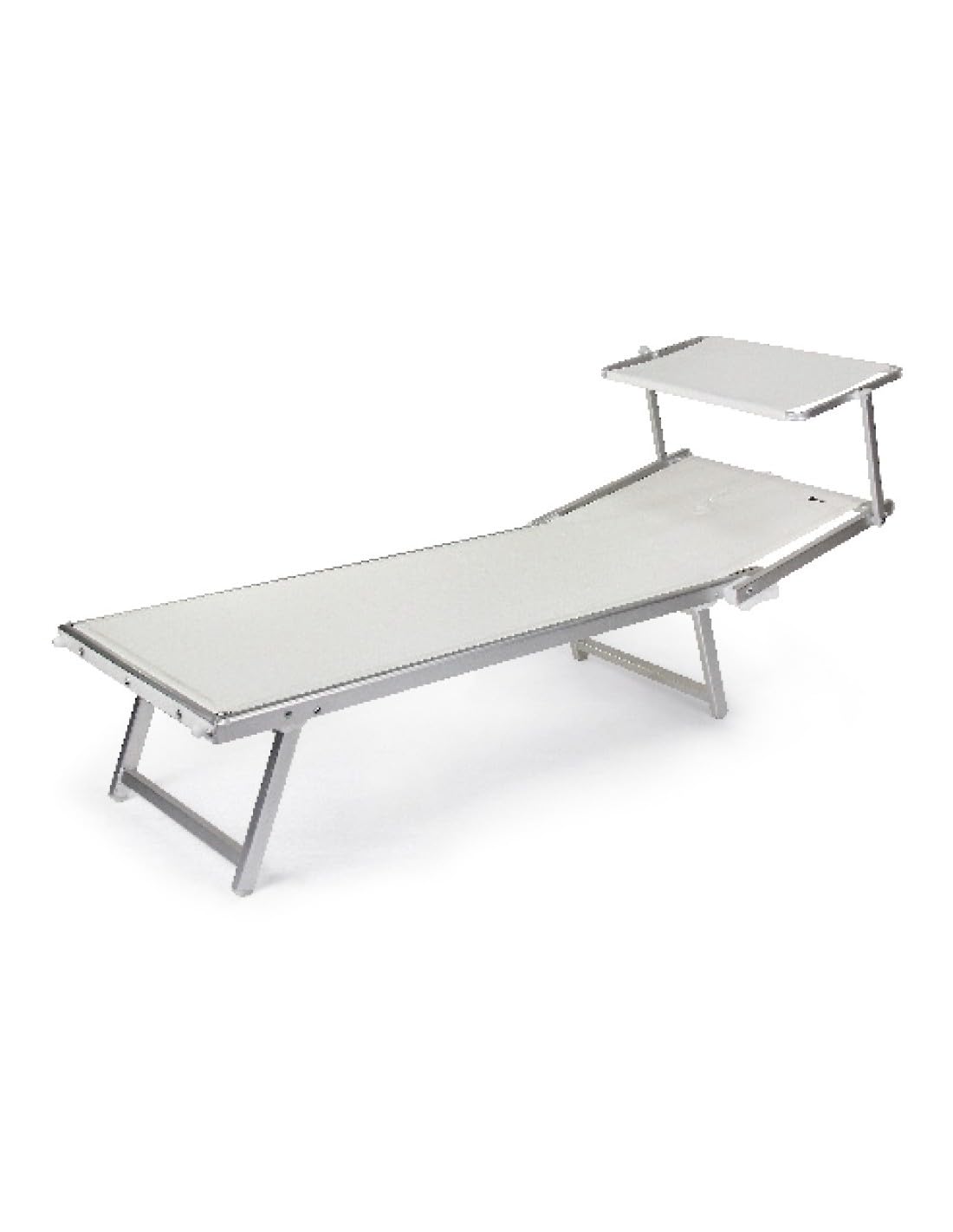 Bertoni Riccione lettino prendisole bianco 194x61x40 cm