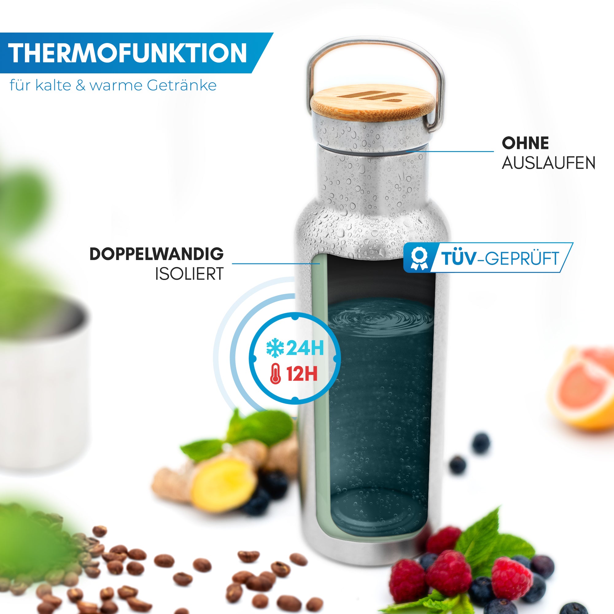 Nordmut Viipus Borraccia Termica Acciaio 750 ml trekking