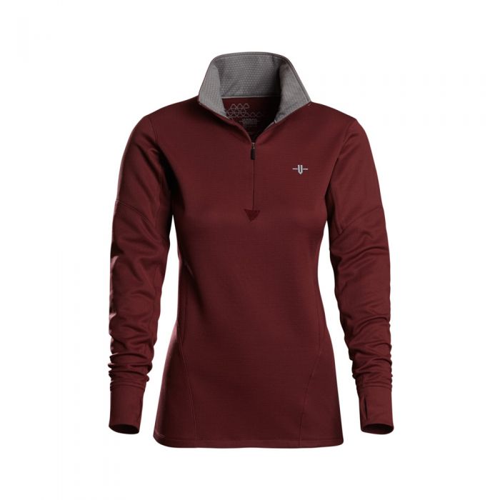 Vargo Ingot 1/4 Zip pile donna Red Mahogany mezza zip