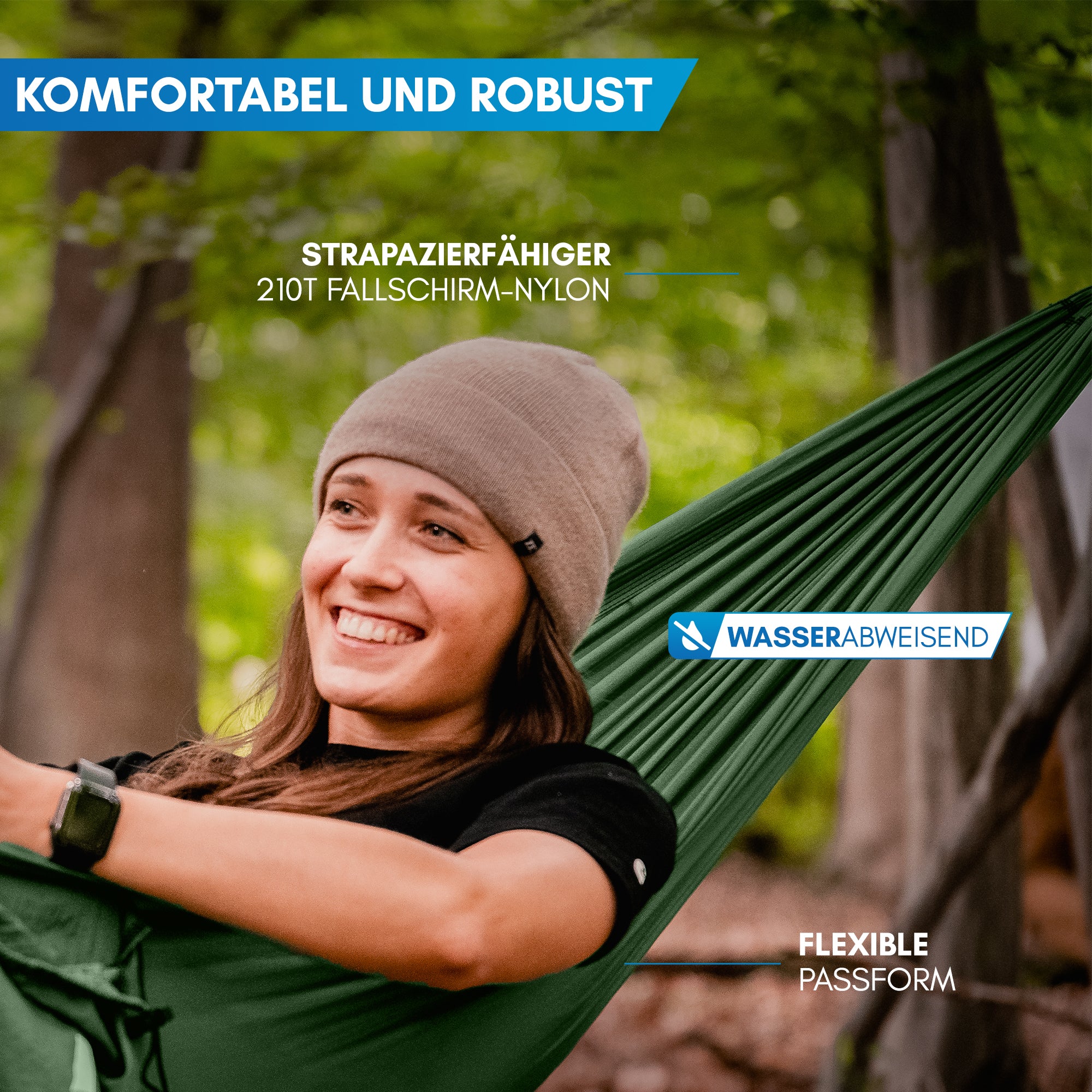 Nordmut Kalix amaca outdoor verde 1 persona