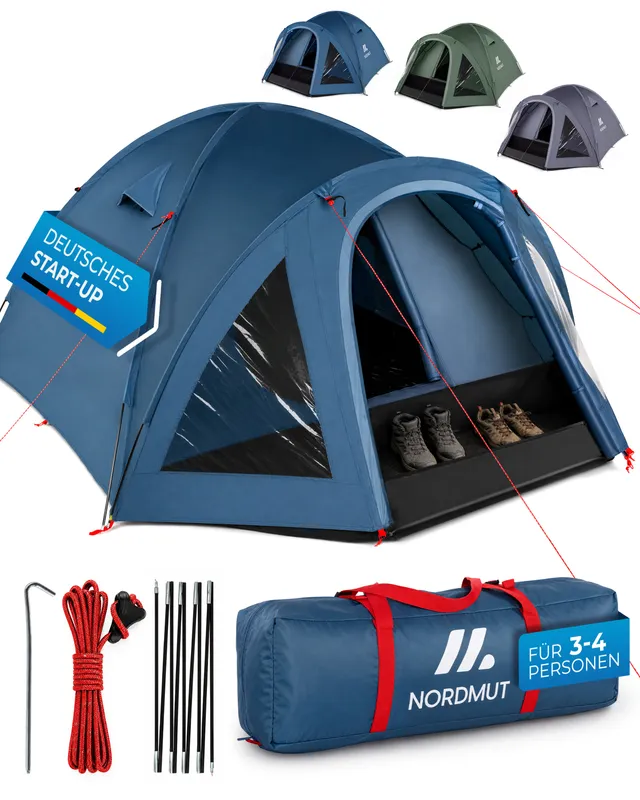 Nordmut Tverrå tenda cupola blu montaggio semplice