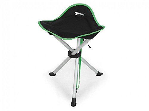 Bertoni Arredi Campeggio Tris Black Alu Sgabello Nero 43 cm