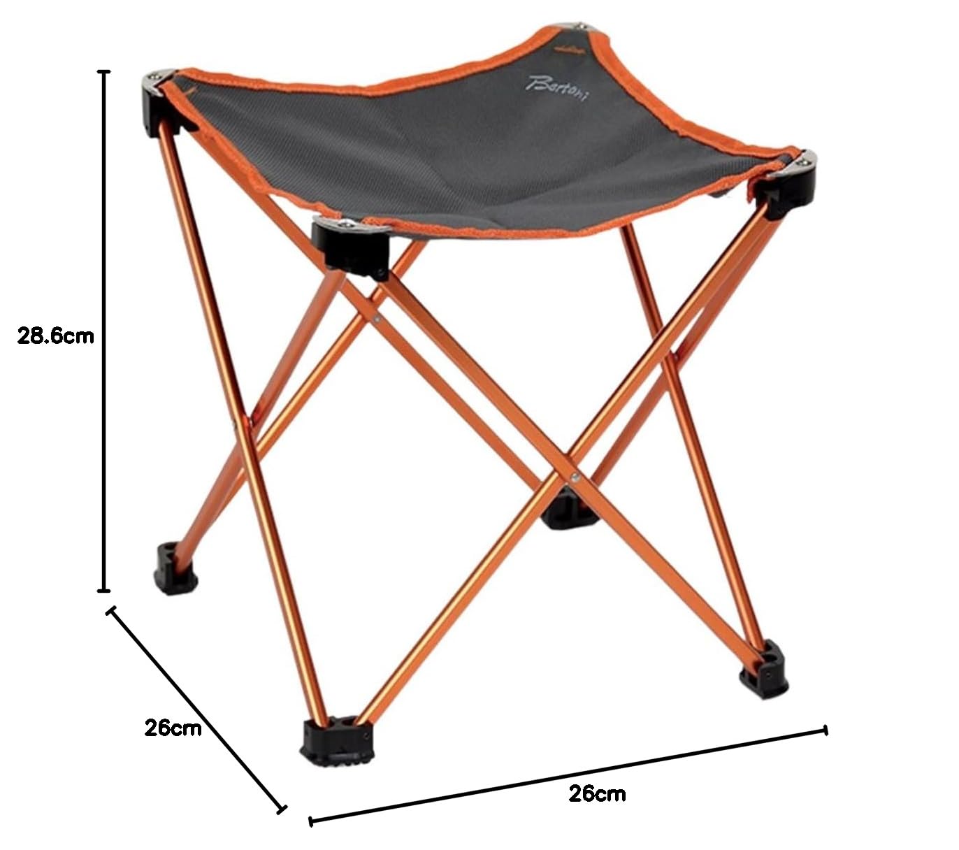 Bertoni Pratik 350 sgabello pieghevole arancio 26x26x29 cm