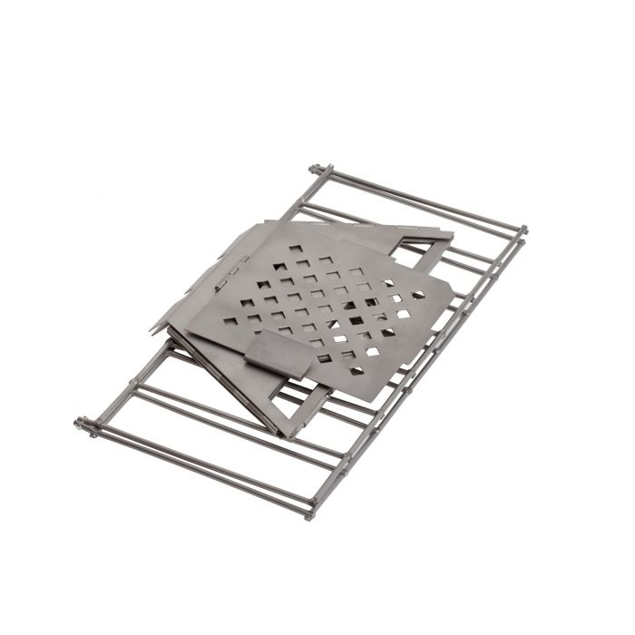 Vargo Fire Box Grill griglia pieghevole acciaio inox
