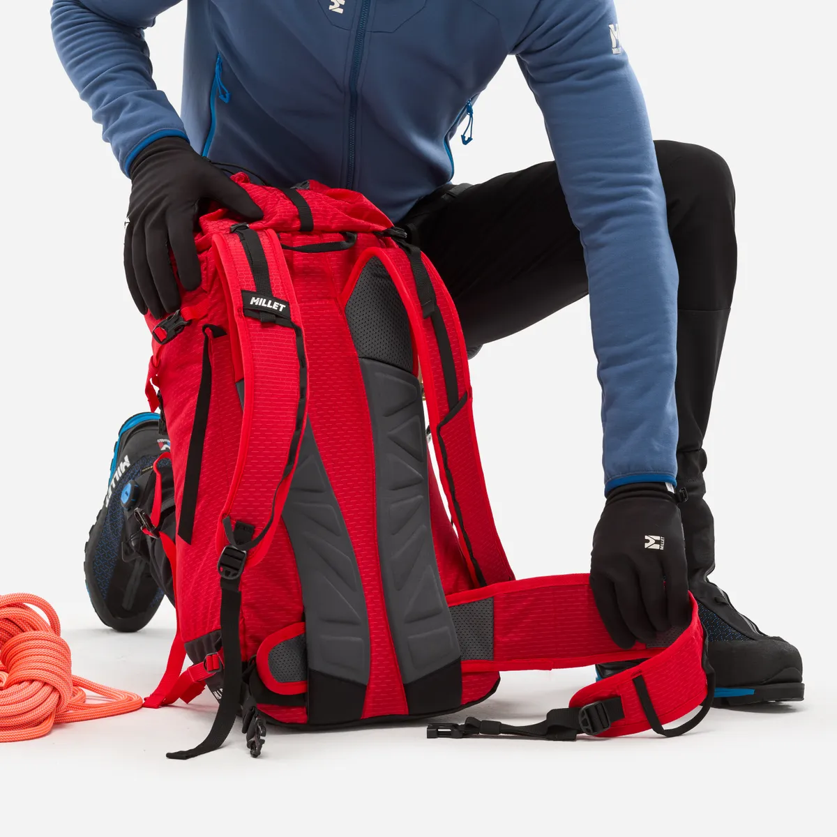 Millet Peuterey 35+10 zaino rosso 35+10 L alpinismo
