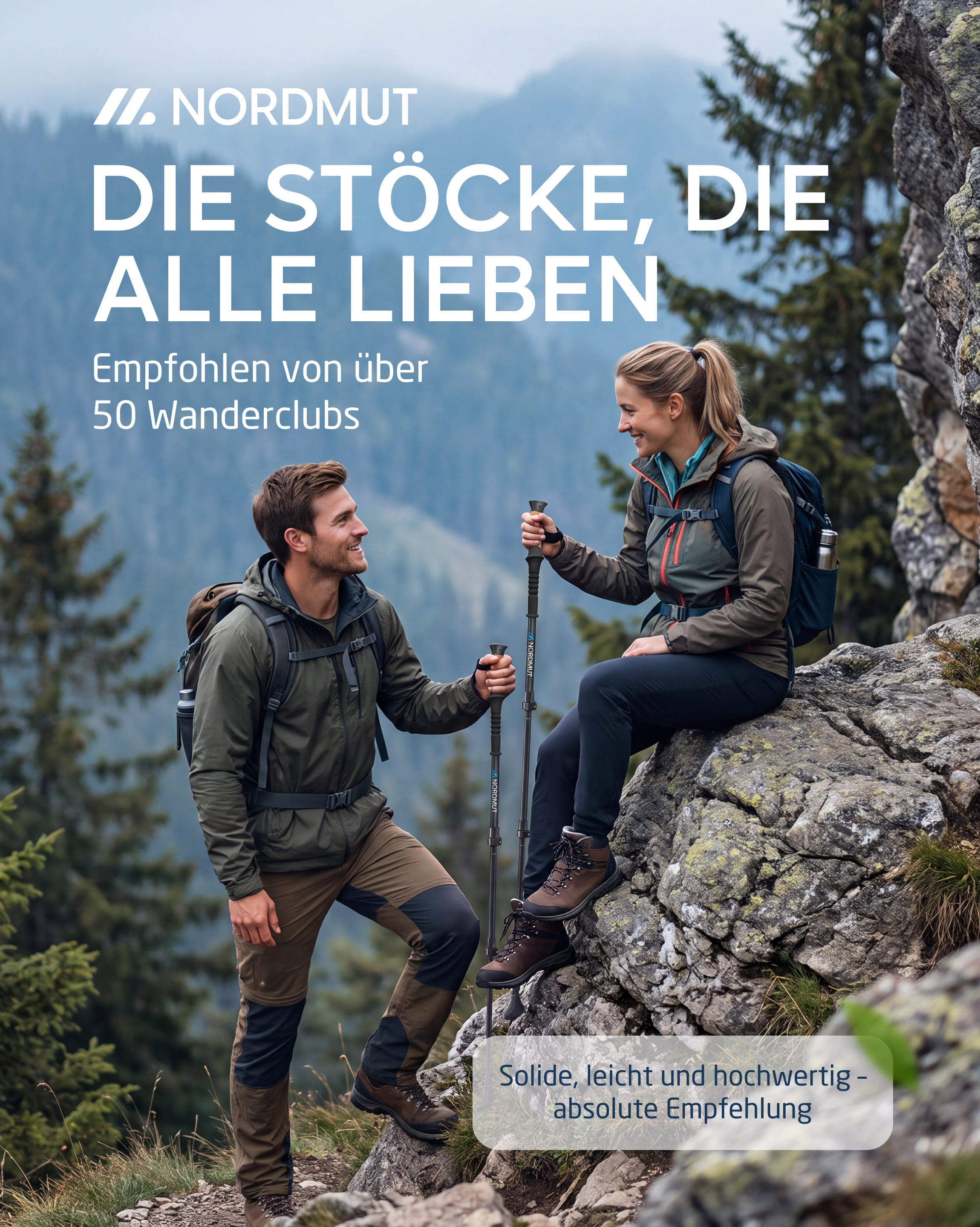 Nordmut Kyrjka bastoncini trekking carbonio