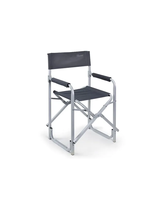 Bertoni Quadra Sedia regista alluminio grigio scuro