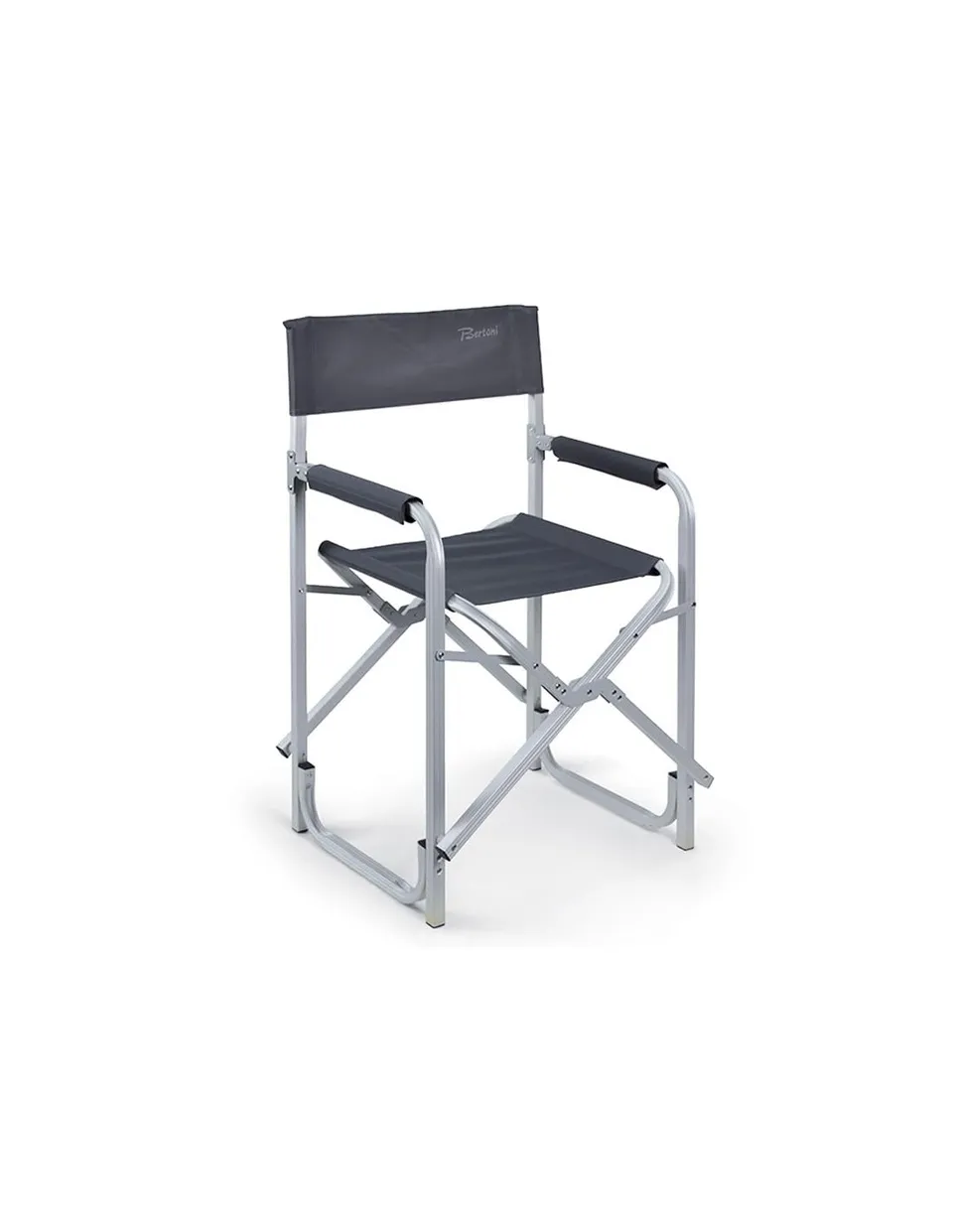 Bertoni Quadra Sedia regista alluminio grigio scuro